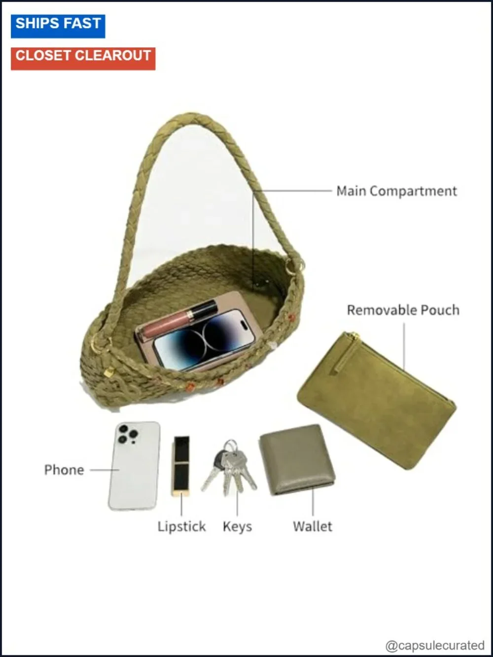 Faux Suede Woven Hobo Bag with Pouch, Slouchy Shoulder Bag